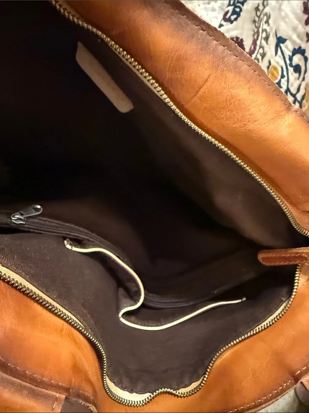 Leather “ballerina” large Hobo bag